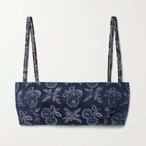 NWT ETRO jacquard denim bandeau top